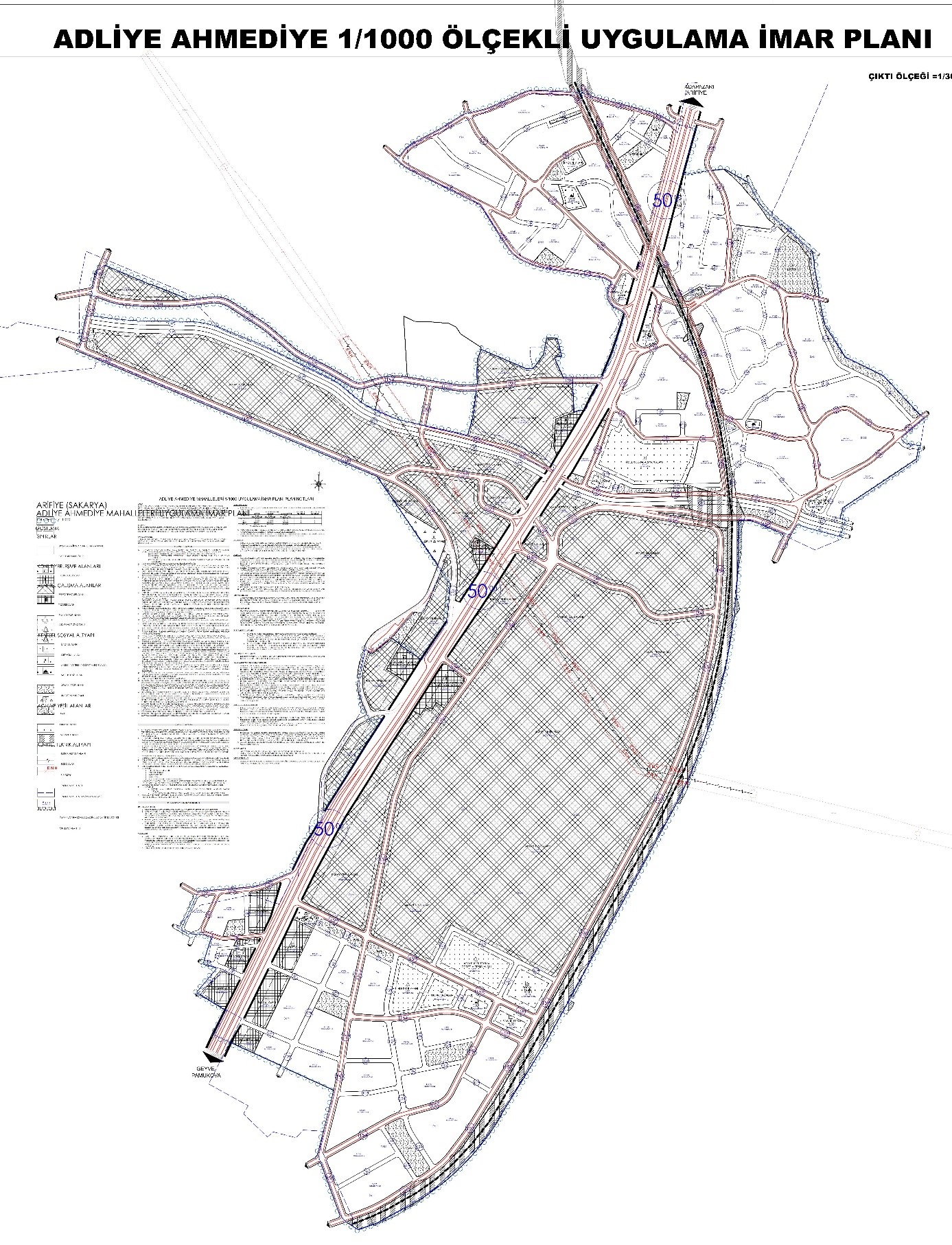 ARİFİYE BELEDİYESİ ADLİYE-AHMEDİYE UYGULAMA İMAR PLANI